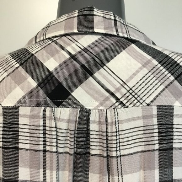 Soft Joie Johnesa Plaid Short Sleeve Top Size L - Picture 5 of 12